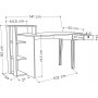 Loyd skrivbord 141x92 cm - Brun/ljus mocka