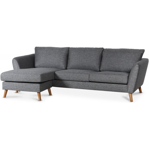 Country Divansoffa i grått tyg vänster ställd Country Divansoffa i grått tyg vänster ställd