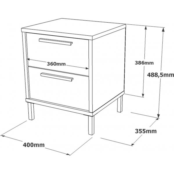 Luvio s�ngbord 24 - Silver/svart