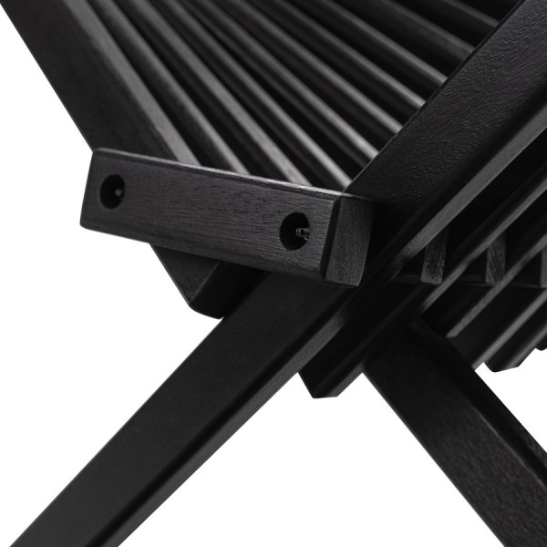 Däckstol svart med nackkudde + Rengöringsmedel för utemöbler Däckstol svart med nackkudde + Rengöringsmedel för utemöbler