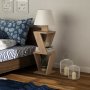 Kozena golvlampa - Ek/vit