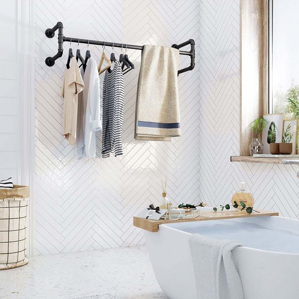 Tringle  vtements Commander, lot de 2 - Noir