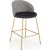 Tabouret de bar Pelican 113 - Noir/blanc/or