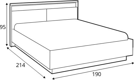 Quant Cuarto bed 180 x 200 cm - Ambachtelijk eiken/zwart Quant Cuarto bed 180 x 200 cm - Ambachtelijk eiken/zwart