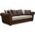 Delux 3-sits soffa med kuvertkuddar - Brun/Beige/Vintage + Mbelvrdskit fr textilier