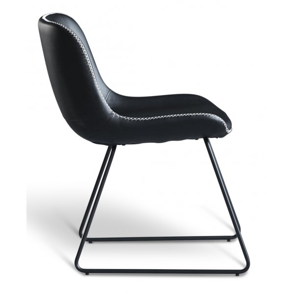 Granit matgrupp; Bord 180x90 cm vitt med 6 st Texas matstolar svart PU + 4.00 x Möbeltassar Granit matgrupp; Bord 180x90 cm vitt med 6 st Texas matstolar svart PU + 4.00 x Möbeltassar