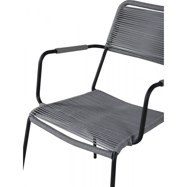 Lindos karmstol - Gr/Svart