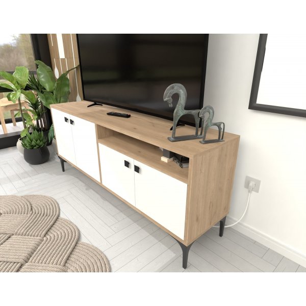 Artemis TV-meubel - Wit/eiken Artemis TV-meubel - Wit/eiken