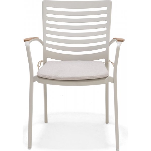 Portals eetgroep 4 - Wit/teak