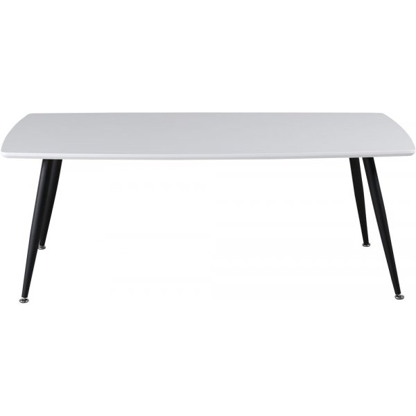 Klockarns soffbord 120 x 70 cm - Vit/svart