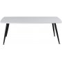 Klockarns soffbord 120 x 70 cm - Vit/svart