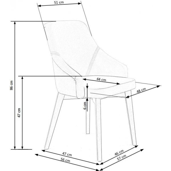 Chaise Catrin - Gris