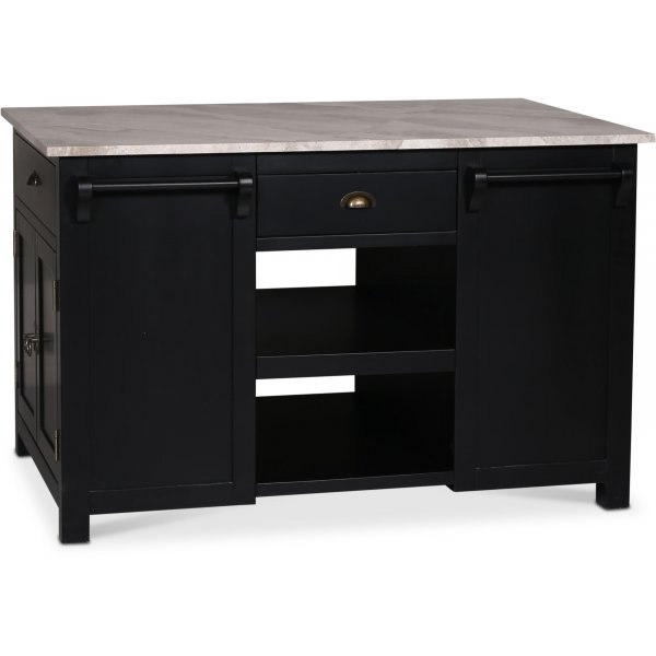 Heritage Kks med marmor - Svart stomme / Grbeige marmor