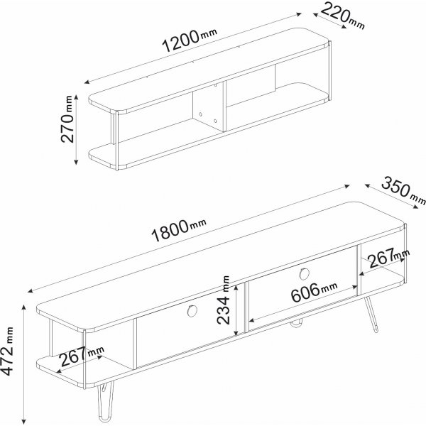 Sion TV-b�nk - Cream/valn�t