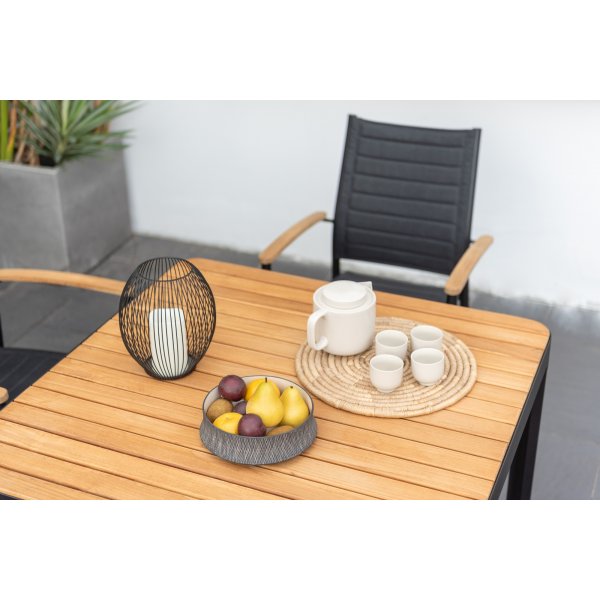 Portals eetgroep 3 - Zwart/teak Portals eetgroep 3 - Zwart/teak