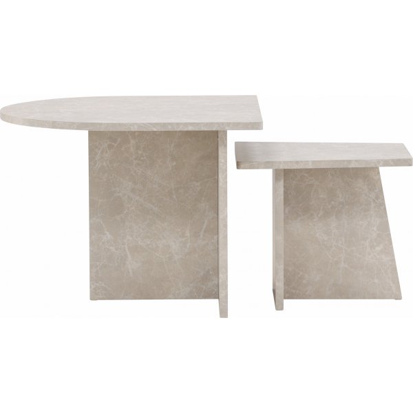 Sala salontafel 40/60 x 40/60 cm - Beige marmerlook Sala salontafel 40/60 x 40/60 cm - Beige marmerlook