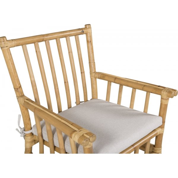 Fauteuil en cannage - Gris Clair/Naturel Fauteuil en cannage - Gris Clair/Naturel