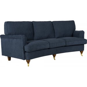 Howard Watford deluxe 4-sits svängd soffa - Blå + Fläckborttagare för möbler