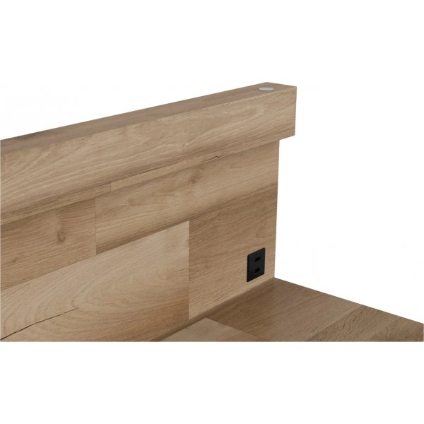 Table de chevet Arica gauche - Chêne/gris Table de chevet Arica gauche - Chêne/gris