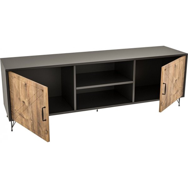 Venus TV-b�nk - Antracit/furu