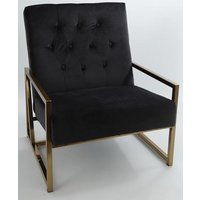 Velvet Fåtölj - Svart / Mässing Velvet Fåtölj - Svart / Mässing