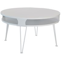 Smile Soffbord runt - Vitt med vita metallben Smile Soffbord runt - Vitt med vita metallben