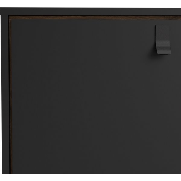 Ry skänk med 2 dörrar och 2 lådor - Svart/valnöt Ry skänk med 2 dörrar och 2 lådor - Svart/valnöt