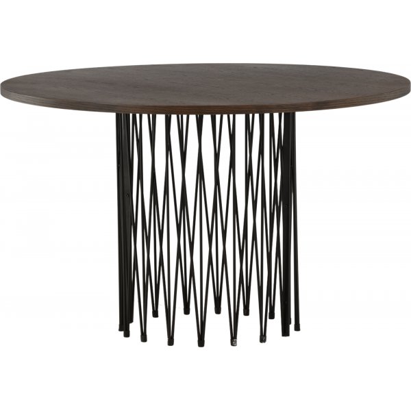 Alborga round matbord 120 cm - Svart/mocca