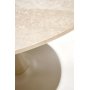 Matbord runt 90 cm beige travertin