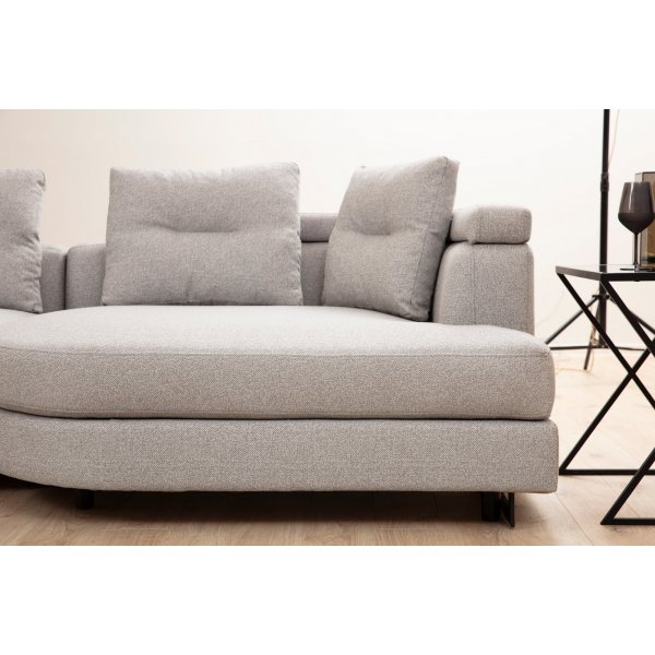 Canapé divan Padova gauche - Gris clair Canapé divan Padova gauche - Gris clair