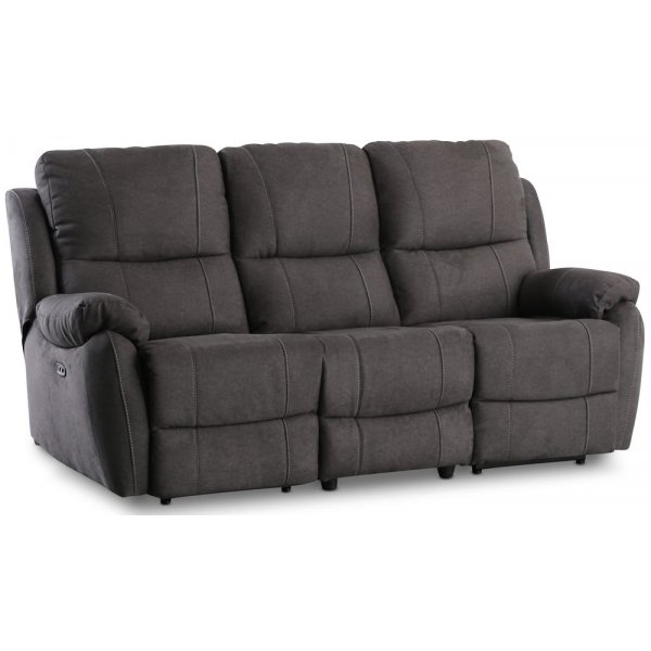 Enjoy Hollywood reclinersoffa - 3-sits (el) i antracit microfibertyg Enjoy Hollywood reclinersoffa - 3-sits (el) i antracit microfibertyg