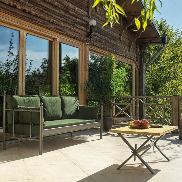 Lalas 3-sits utesoffa - Brun/grön Lalas 3-sits utesoffa - Brun/grön