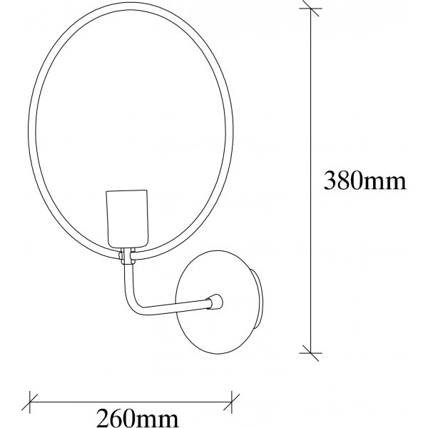 Halo wandlamp 3260 - Zwart