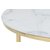 Alisma soffbord Ø80 cm - Vit marmor/guld