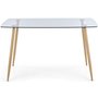 Tia matbord 130 x 80 cm - Ek / Glas