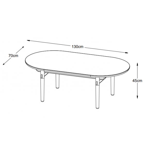 Table basse ovale Bubble en chêne huilé 130x70 cm Table basse ovale Bubble en chêne huilé 130x70 cm