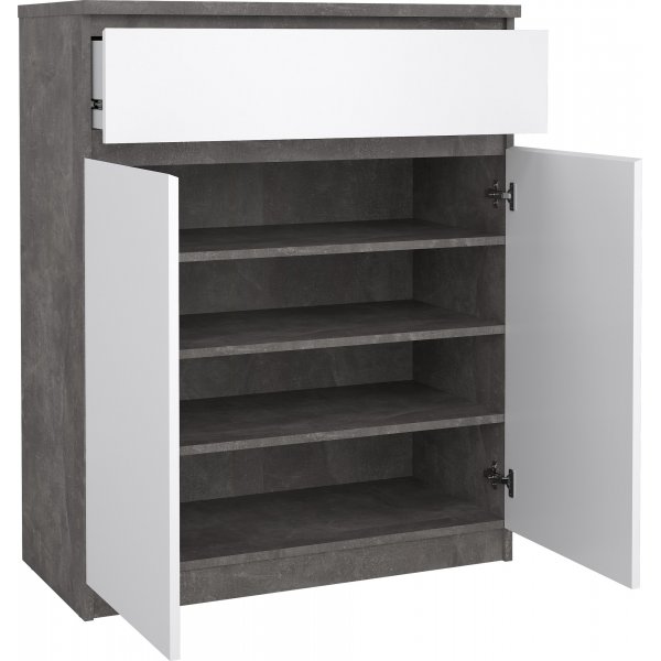 Armoire Naia - Béton/blanc Armoire Naia - Béton/blanc