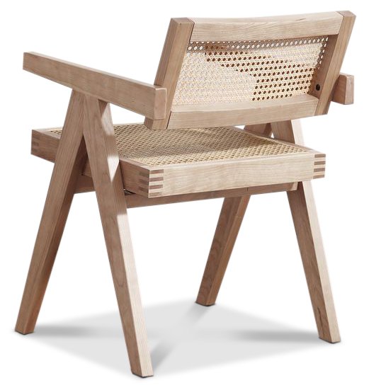 PiPi matgrupp, runt matbord 150 cm inkl 4 st Sara karmstolar - Whitewash + 3.00 x Mbeltassar