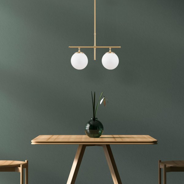 Rosy taklampa 10765 - Guld/vit Rosy taklampa 10765 - Guld/vit