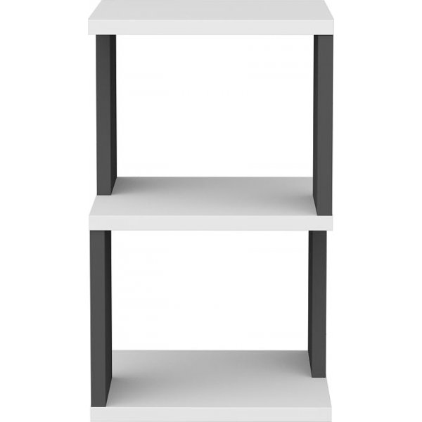 Carter sngbord - Vit/antracit