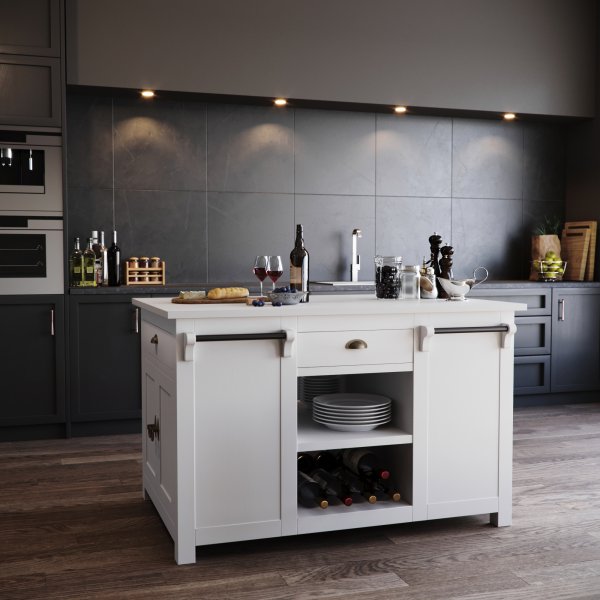 Heritage vit köksö med förvaring Heritage vit köksö med förvaring