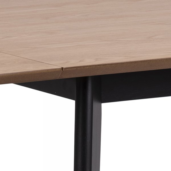 Table  manger Roxby 80-120 cm - Chne/noir
