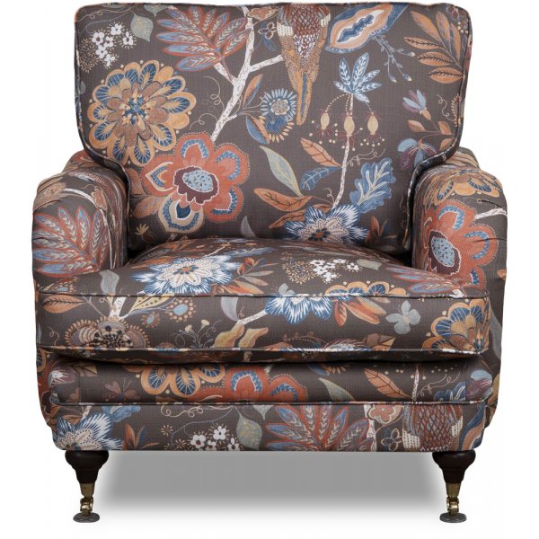 Spirit Howard fauteuil in gebloemde stof - Eden Parrot Brown + Textielreiniging voor meubels Spirit Howard fauteuil in gebloemde stof - Eden Parrot Brown + Textielreiniging voor meubels