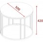 Selin soffbord 50 cm - Furu