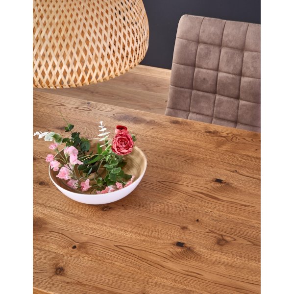 Table  manger Xavier 160-250 x 90 cm - Chne/noir