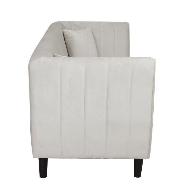 Soffa Arvika – Beige sammet | 195 cm Soffa Arvika – Beige sammet | 195 cm