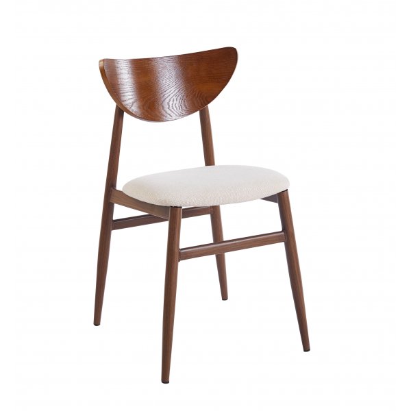 Matgrupp Crossby bord �120cm i valn�t med 4st Ludvig matstol i valn�t