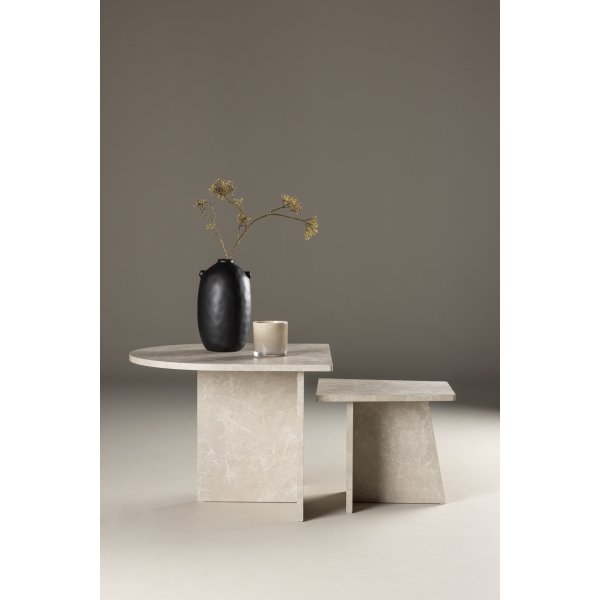 Sala salontafel 40/60 x 40/60 cm - Beige marmerlook Sala salontafel 40/60 x 40/60 cm - Beige marmerlook