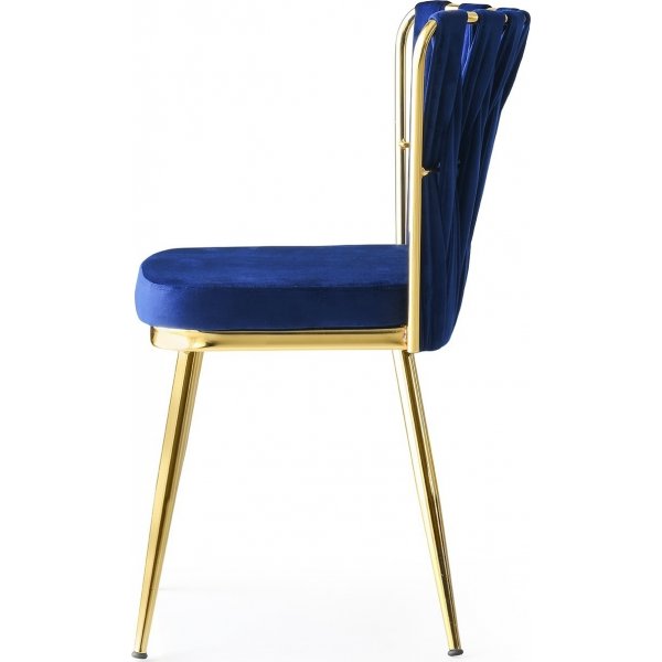 Kylie stol - Guld/marinblå Kylie stol - Guld/marinblå