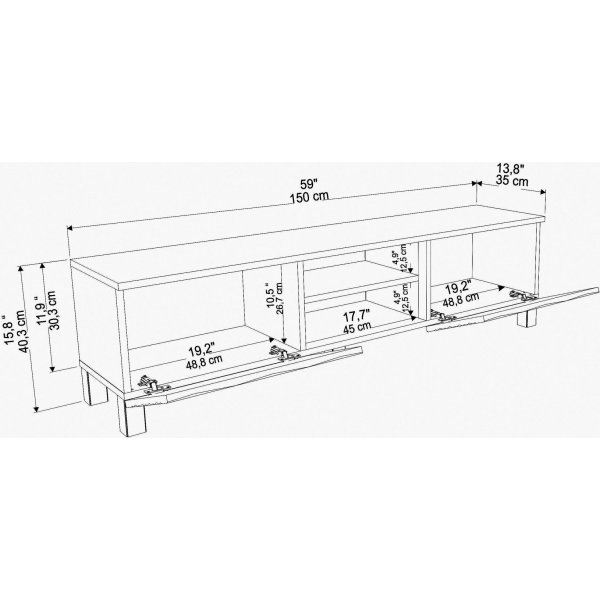 Banc multimdia Linda - Blanc